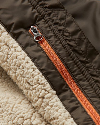 Flora Recycled Sherpa Lined Parka - Coffee - Flatlay
