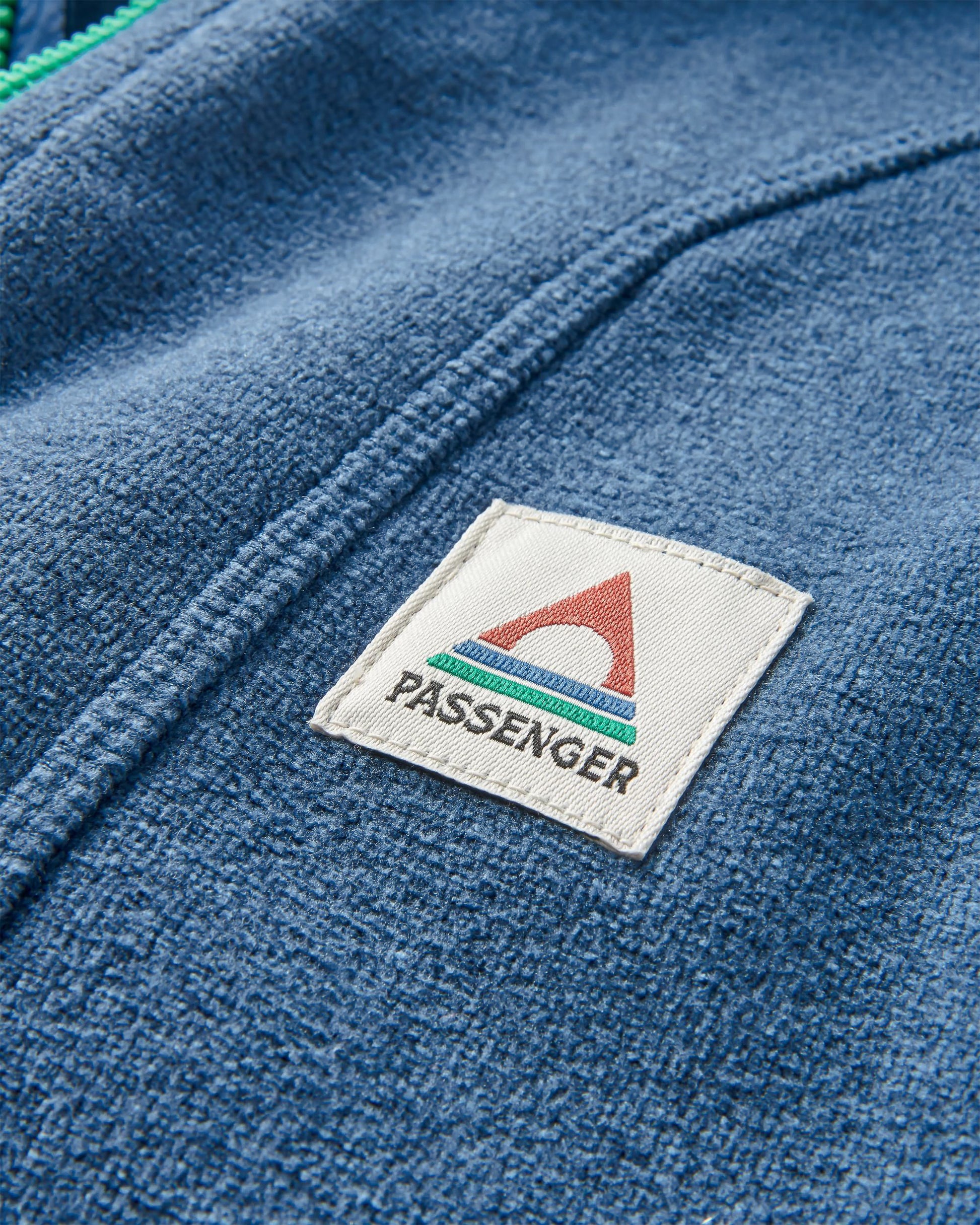 Pinegrove Recycled Polartec® Fleece Hoodie - Dark Denim Marl - Flatlay