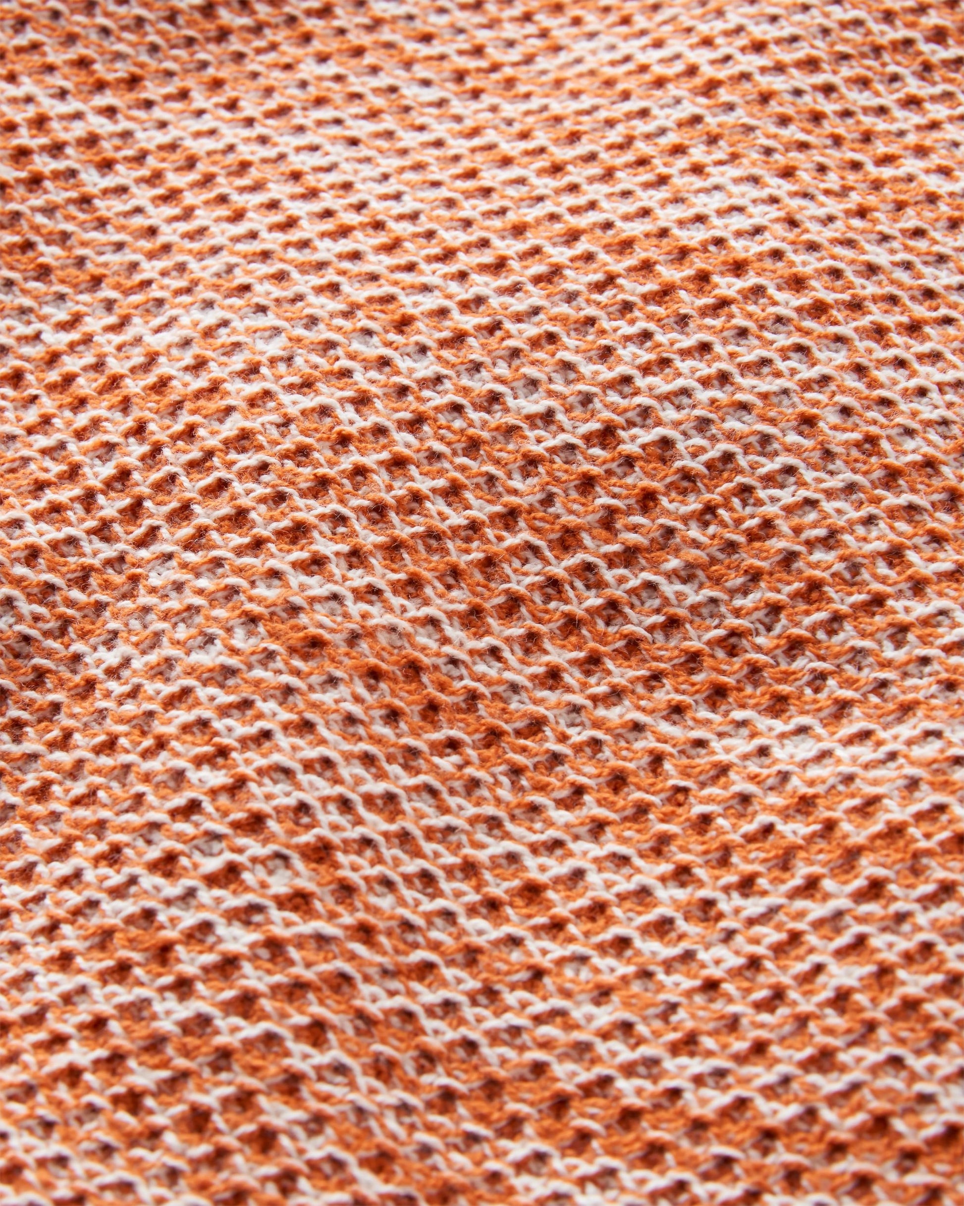 Shore Organic Cotton Knit Jumper - Sunset Orange