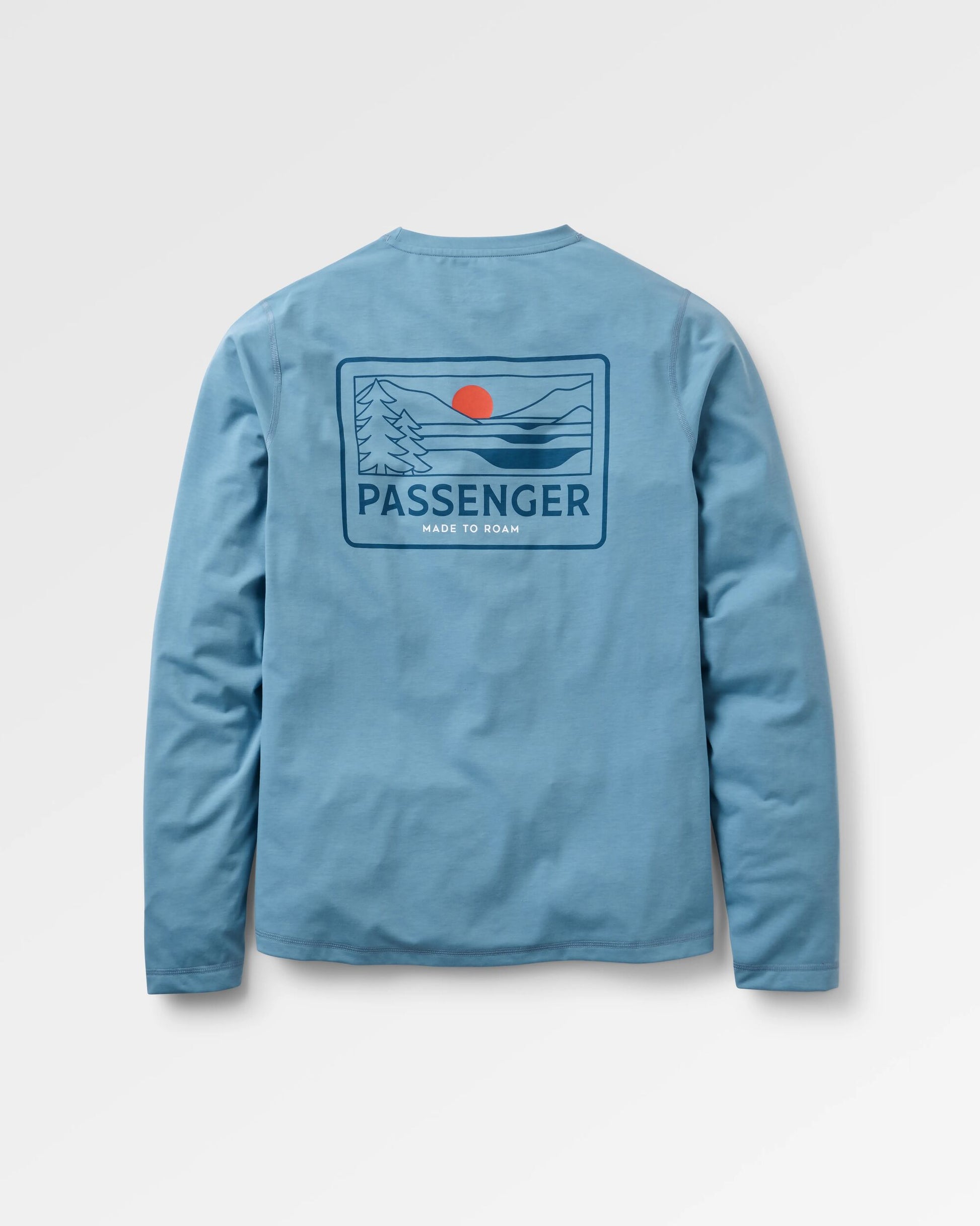 Roamscreen UPF50 LS T-Shirt - Faded Denim - Flatlay