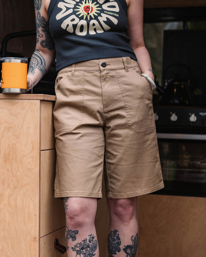 Lani Organic Twill Long Short - Elmwood - Lifestyle