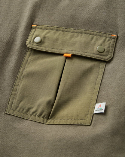 Travel Pocket Relaxed Fit T-Shirt - Dusty Olive