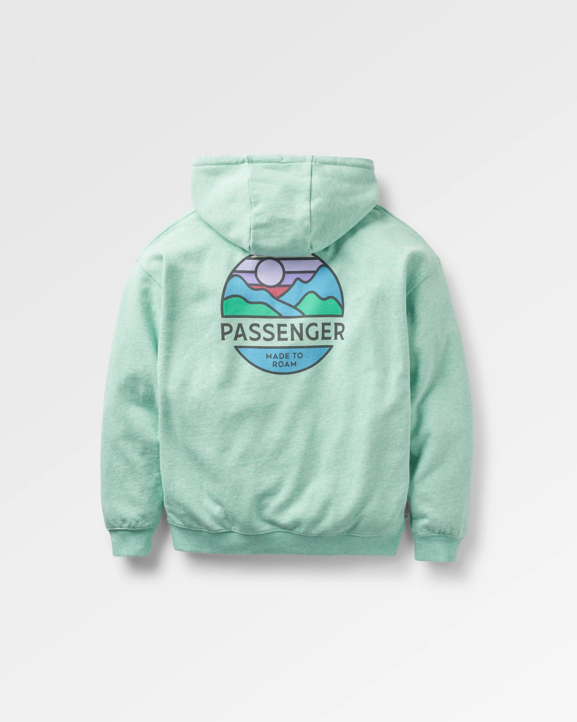 Laidback Organic Cotton Hoodie - Aqua Marl - Flatlay