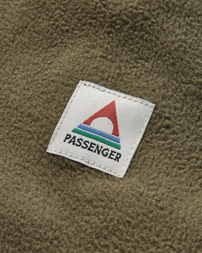 Adrift Recycled Polar Fleece - Khaki/Oatmeal - Flatlay