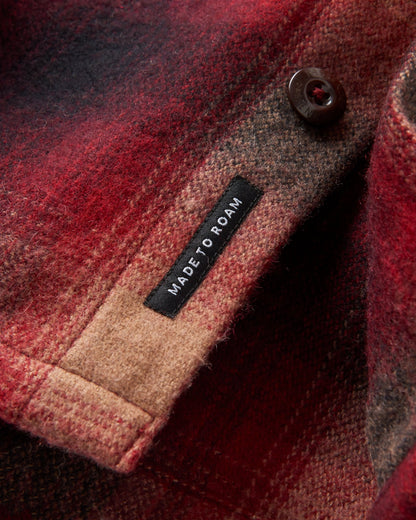 Barren Overshirt - Wine - Flatlay