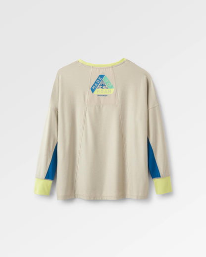Pacifica Recycled Active LS Top - Birch Marl - Flatlay