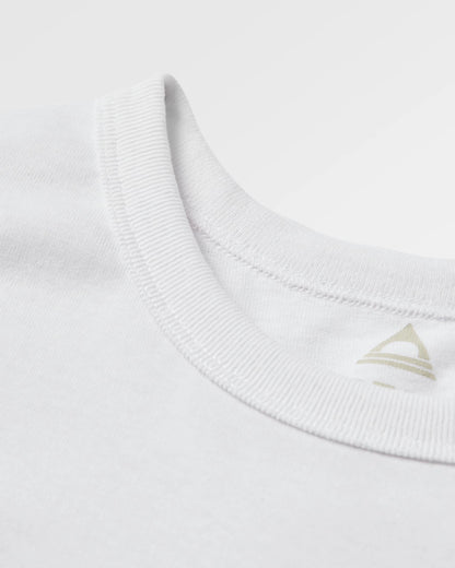 Classic Logo Recycled Cotton LS T-Shirt - White - Flatlay