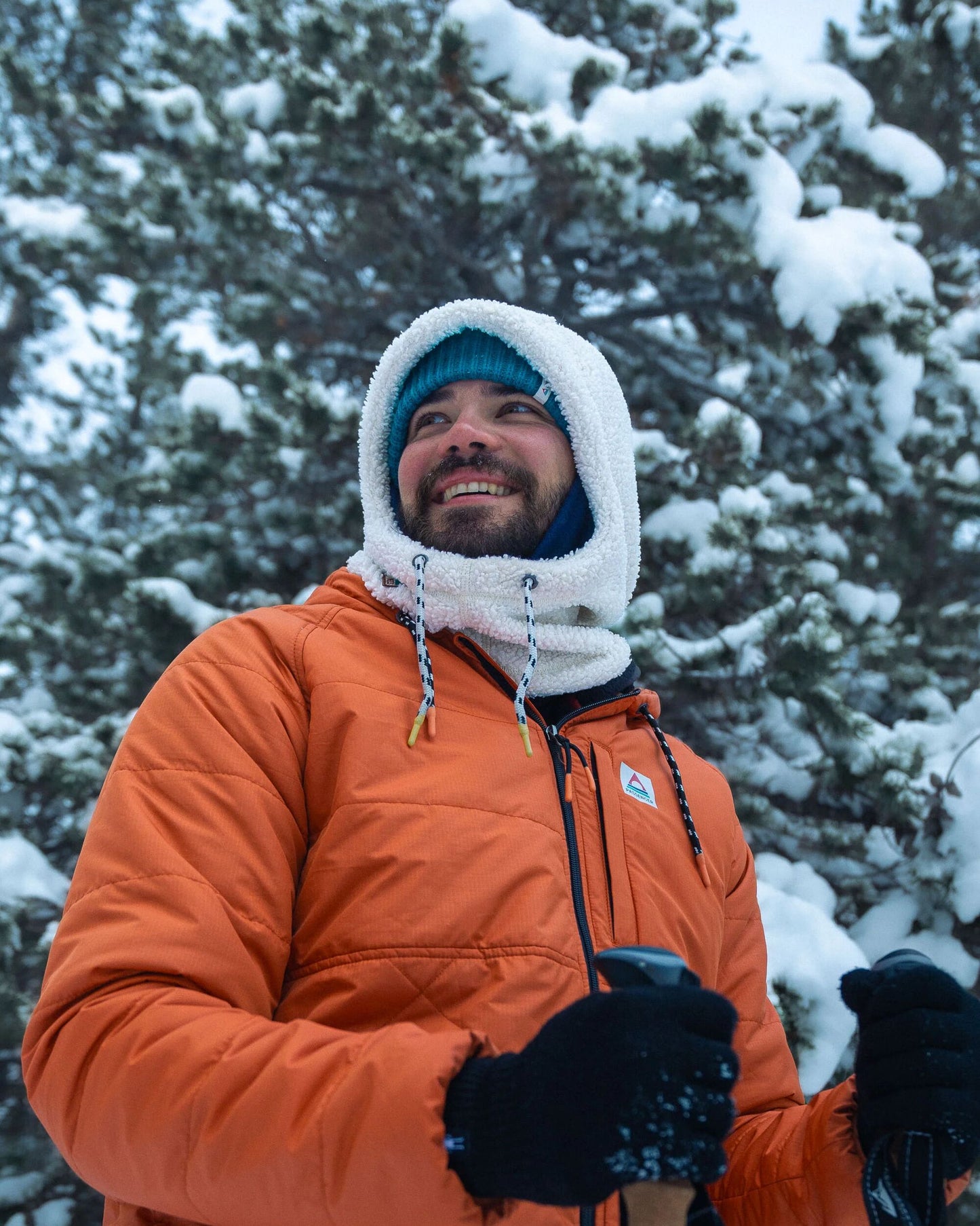 Snowdrift Recycled Polar Fleece Hood - Birch - Lifestyle - Male