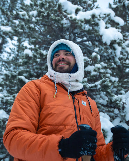 Snowdrift Recycled Polar Fleece Hood - Birch - Lifestyle - Male