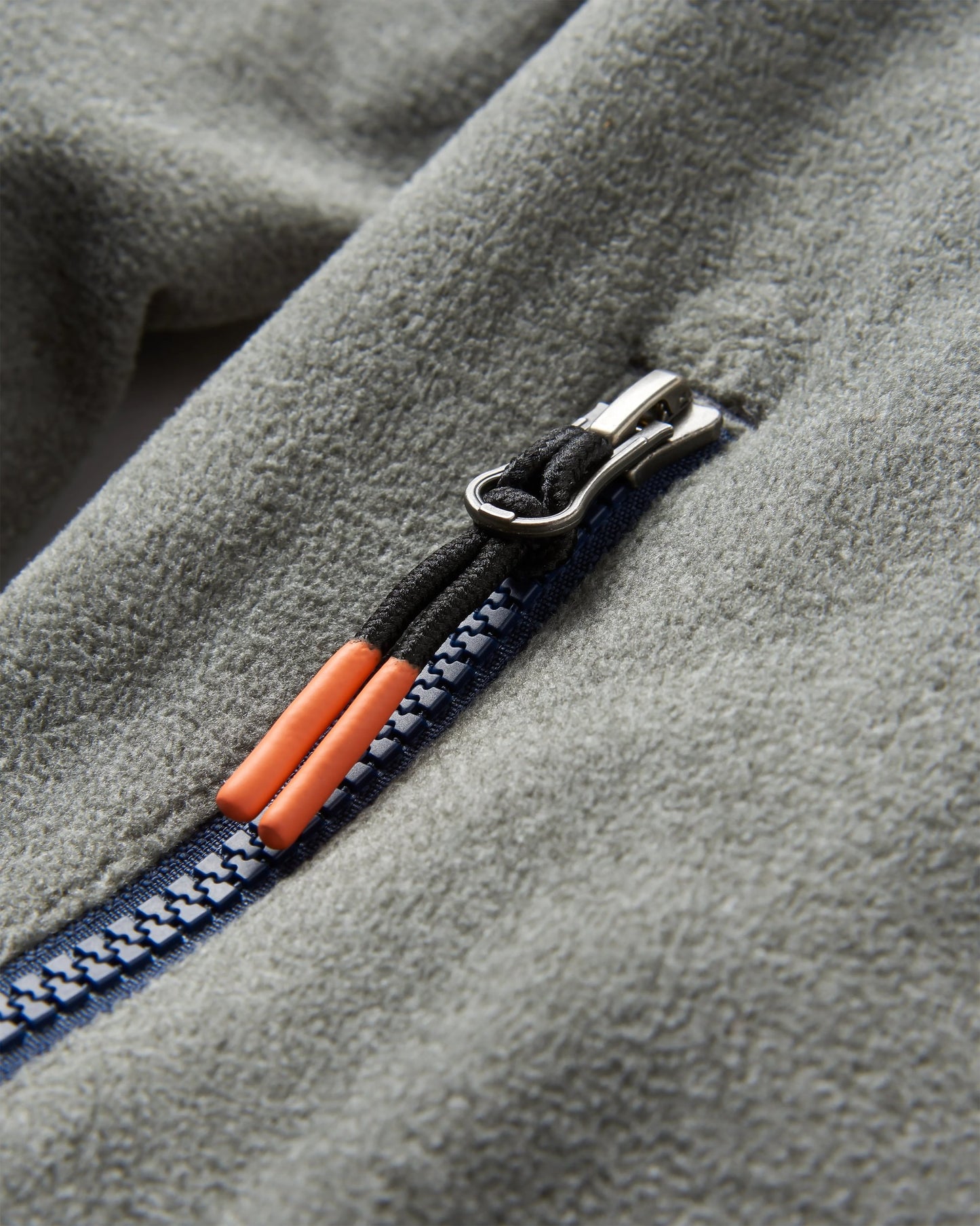 Switchback Recycled Micro Polartec® Fleece - Grey Marl 2 - Flatlay