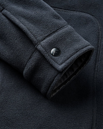 Adapt Fleece Overshirt - Black - Flatlay