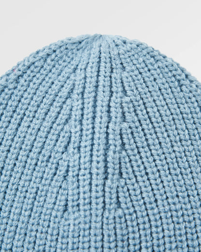 Compass Recycled Beanie - Ice Blue - Flatlay