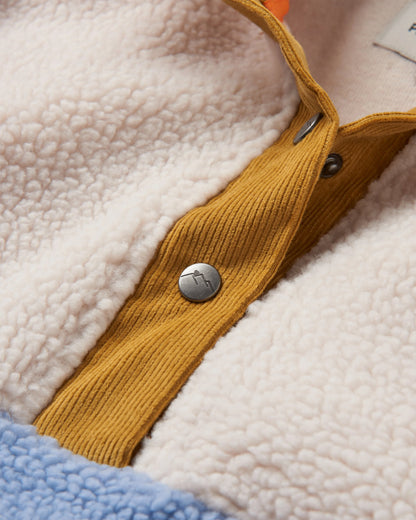 Create Recycled Deep-Pile Sherpa Fleece - Blue Fog - Flatlay