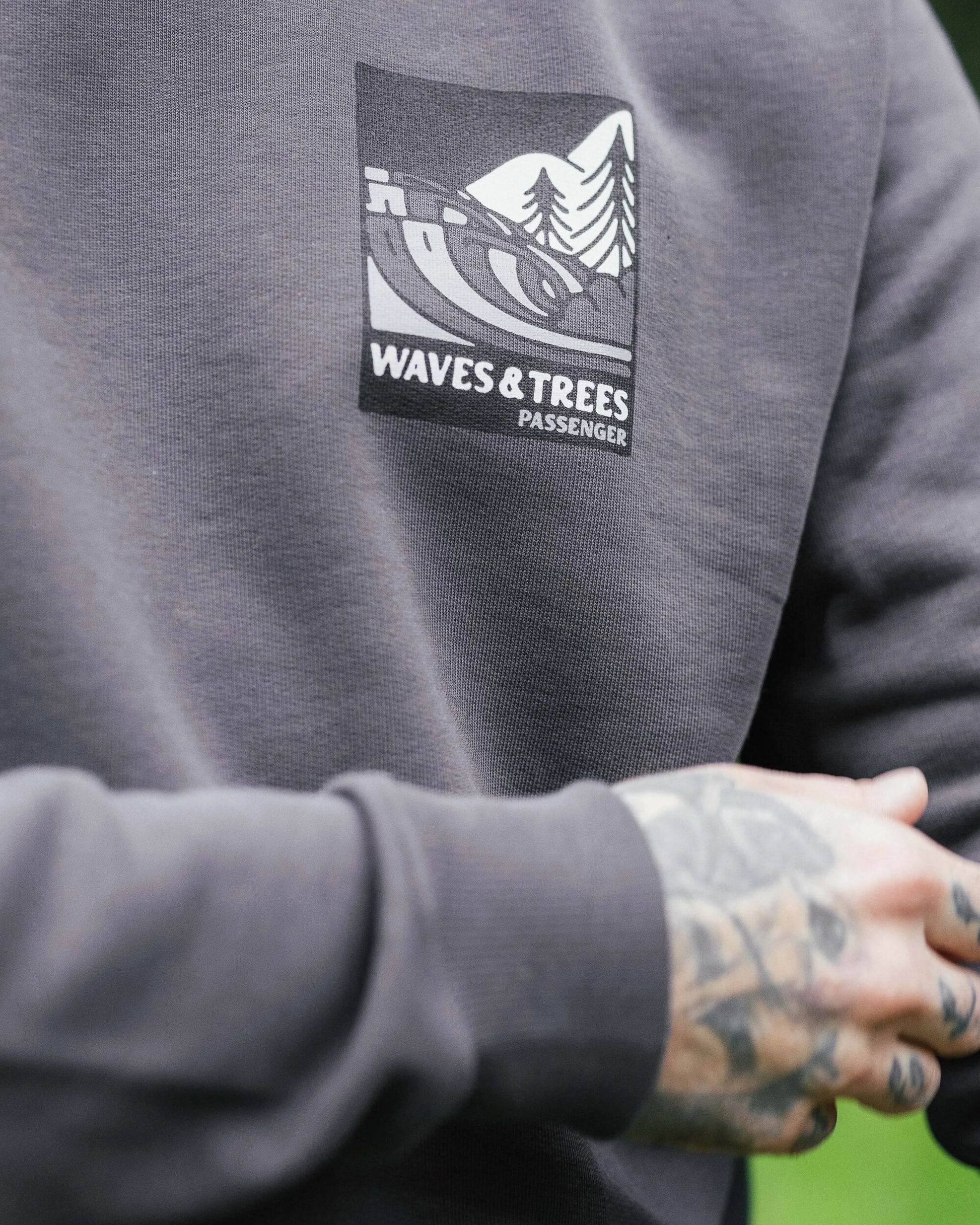 Waves & Trees Organic Cotton Sweatshirt - Charcoal