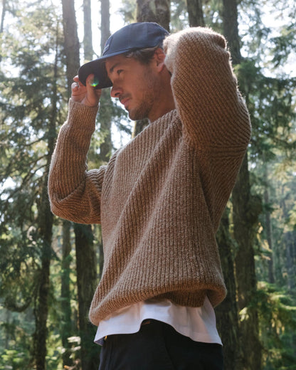 Fog Recycled Knitted Jumper - Stone - Lifestyle