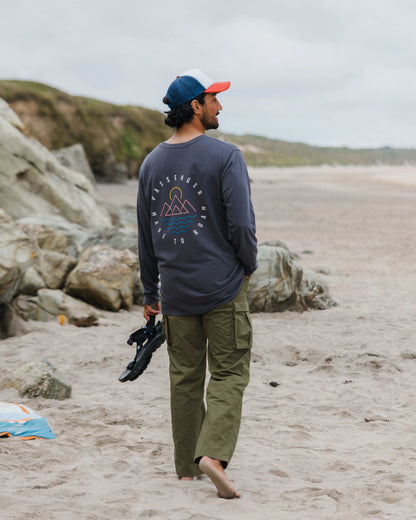 Escapism Recycled LS T-Shirt - Faded Black - Lifestyle