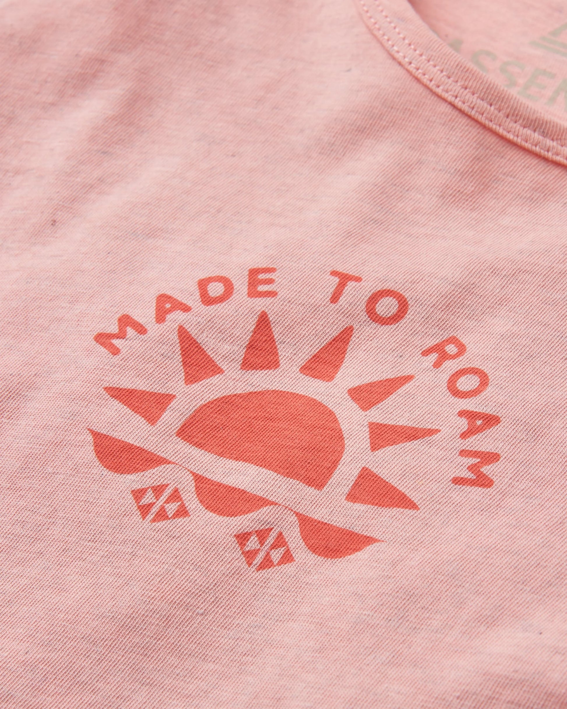 Sunburst Organic Vest - Soft Shell Pink - Flatlay