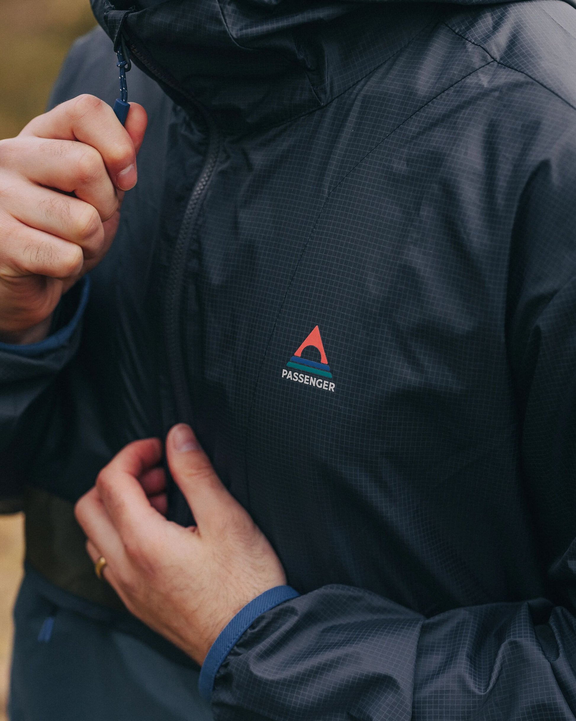 Gusto Recycled Windshell Anorak - Charcoal/Storm Grey - Lifestyle