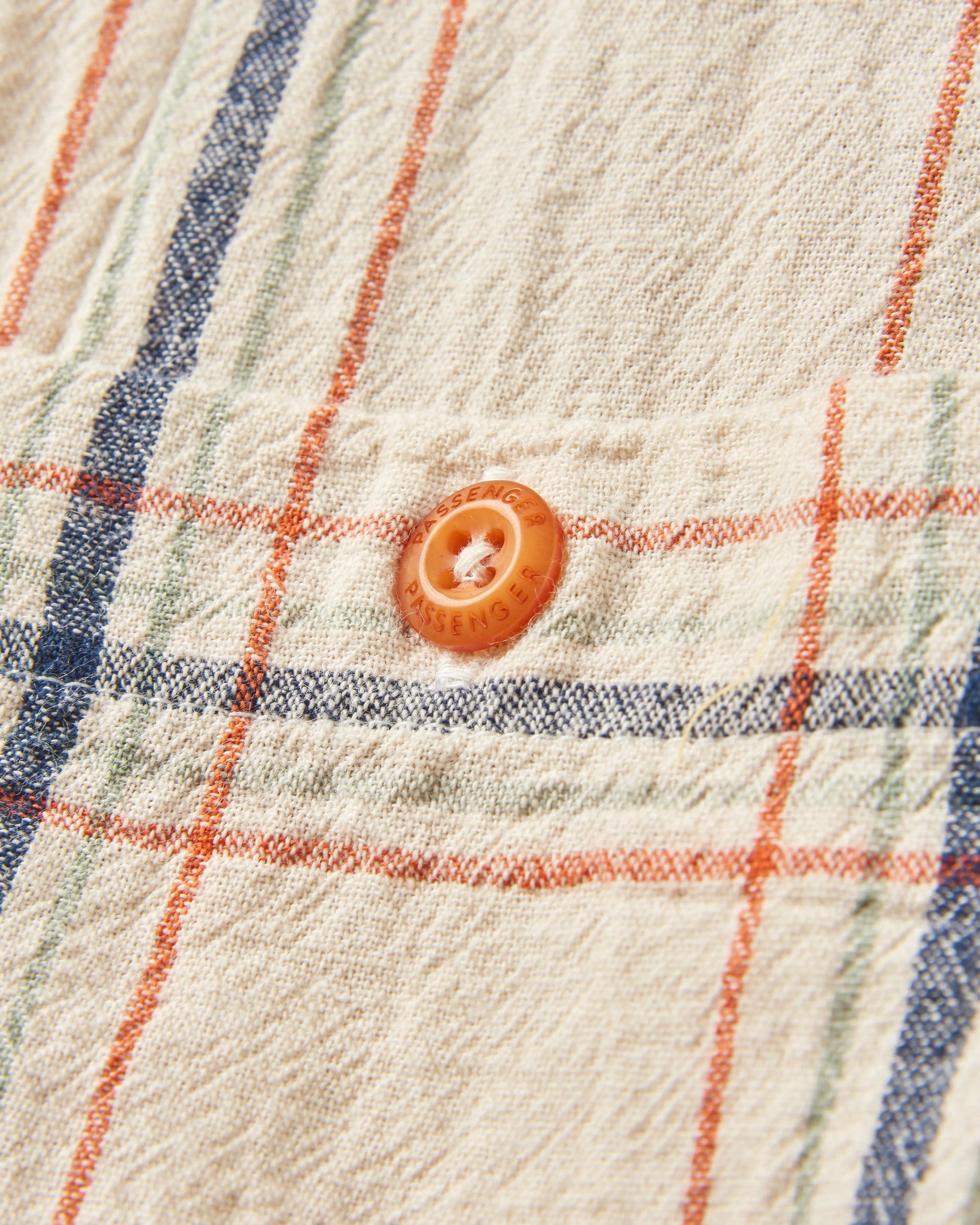 Chill Organic Cotton Check Shirt - Birch - Flatlay