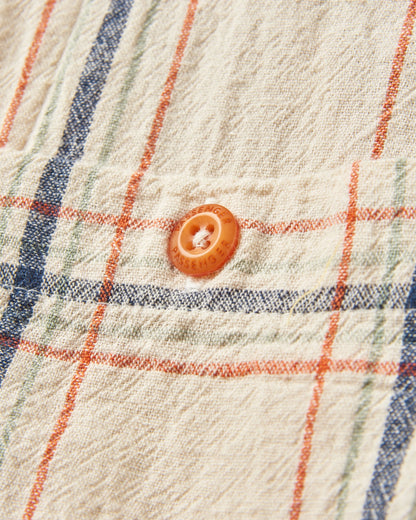 Chill Organic Cotton Check Shirt - Birch - Flatlay
