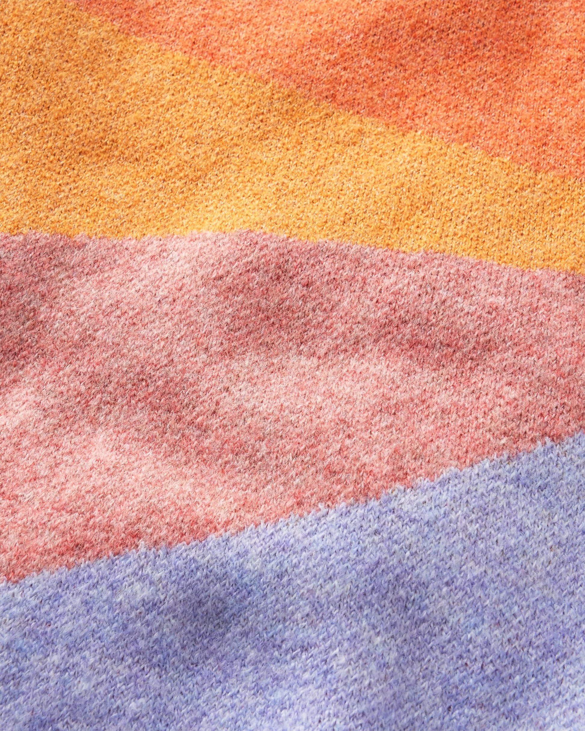 Scenic Recycled Knitted Jumper - Scenic Sunrise Orange - Flatlay