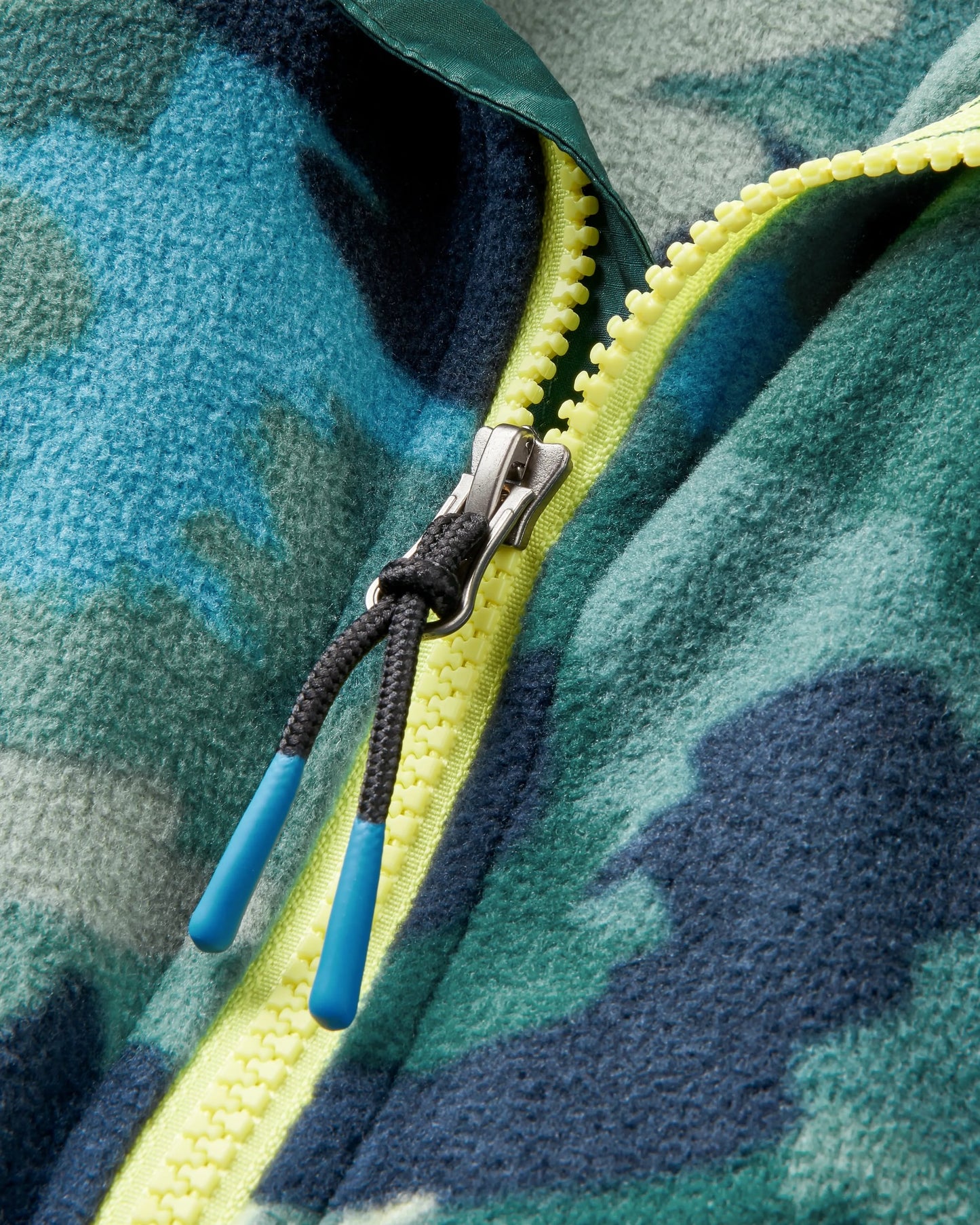 Sorrel Recycled Polar Fleece - Alpine Camo Rain Forest - Flatlay