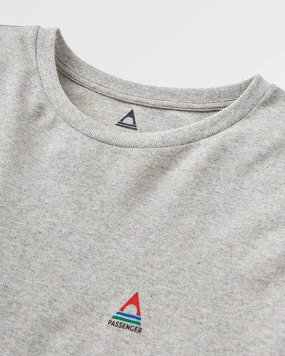 Classic Recycled Cotton LS T-Shirt - Mid Grey Marl - Flatlay