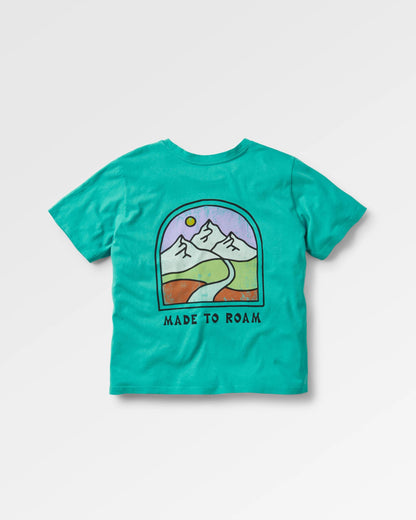 Friday Collective Recycled Cotton T-Shirt - Viridian Green - Flatlay