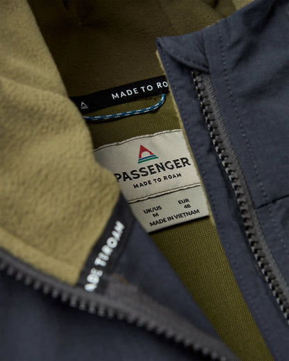 Roamer Light Recycled Softshell Jacket - Black/Khaki - Flatlay