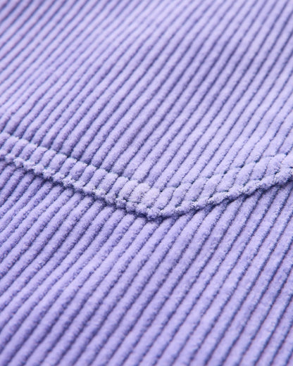 Avian Organic Cord Short  - Retro Purple - Flatlay