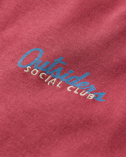 Dawn Recycled Cotton LS T-Shirt - Earth Red - Flatlay
