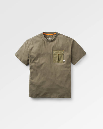Travel Pocket Relaxed Fit T-Shirt - Dusty Olive