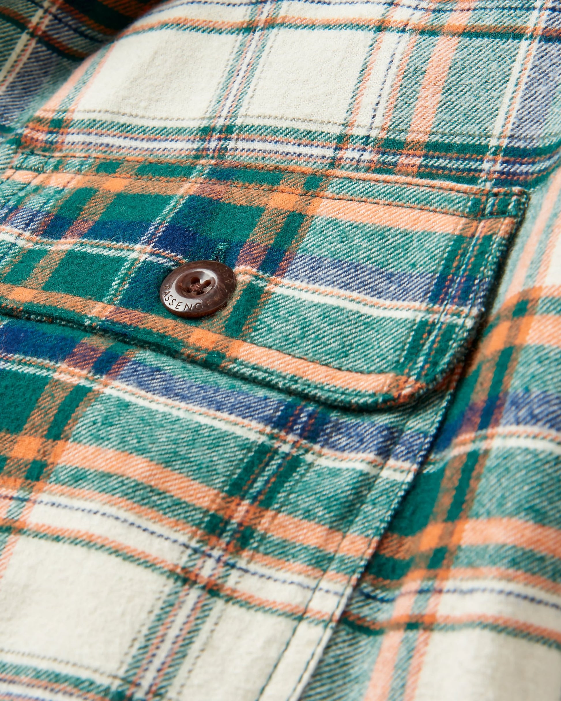Freestyle Sherpa-Lined Overshirt - Birch/Rain Forest Check - Flatlay