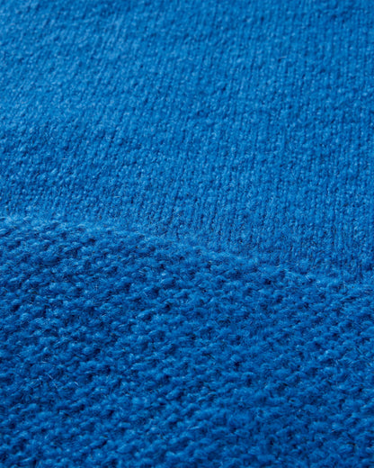 Cove Recycled Knitted Jumper - Azure Blue - Flatlay