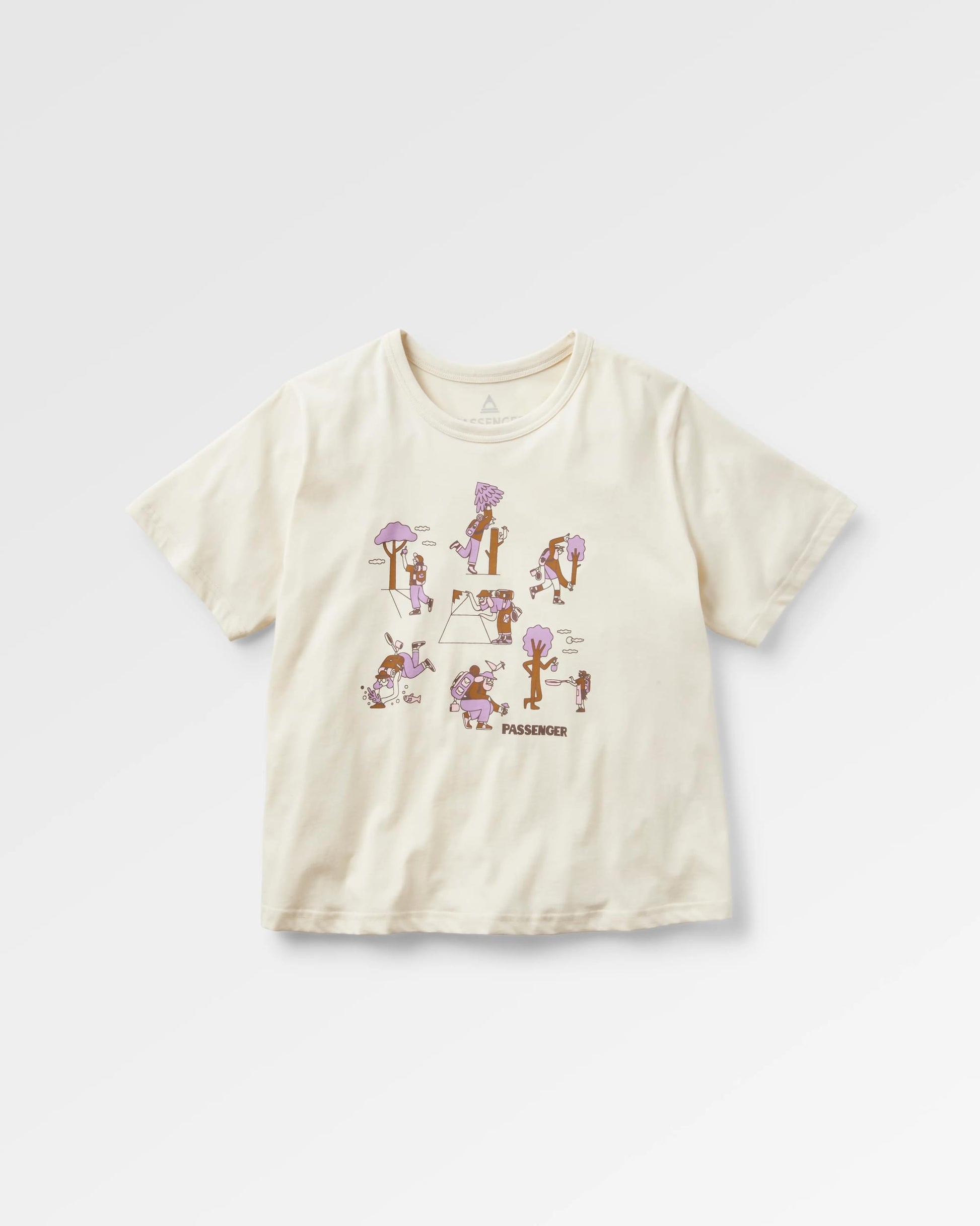 Go Forage Organic Cotton T-Shirt - Birch - Flatlay
