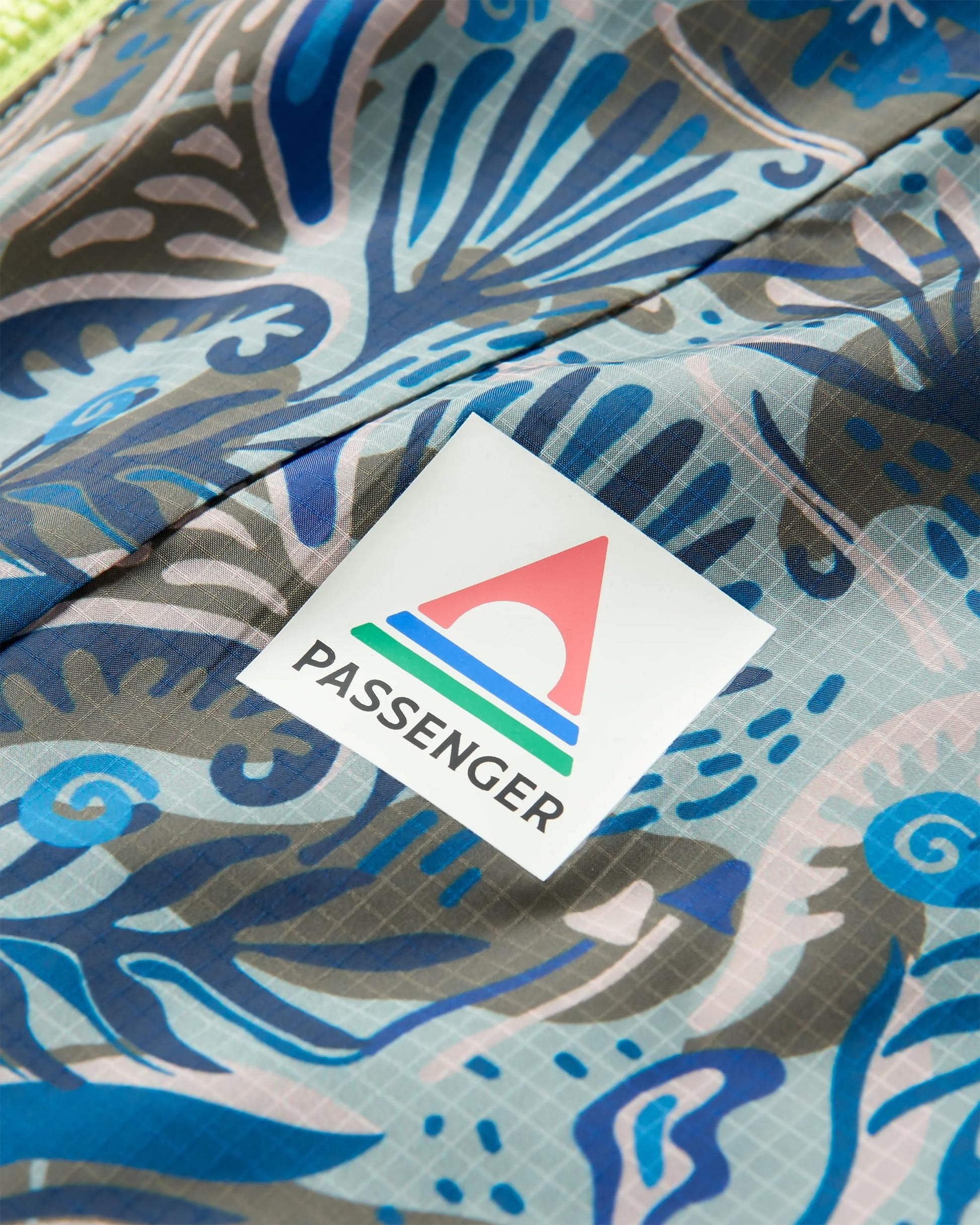 Gusto Recycled Windshell Anorak - Abstract Seaweed Pistachio - Flatlay