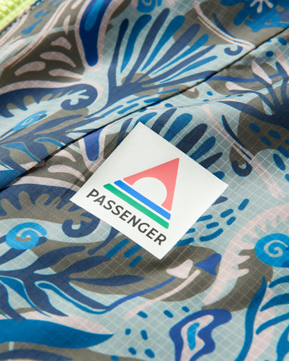 Gusto Recycled Windshell Anorak - Abstract Seaweed Pistachio - Flatlay