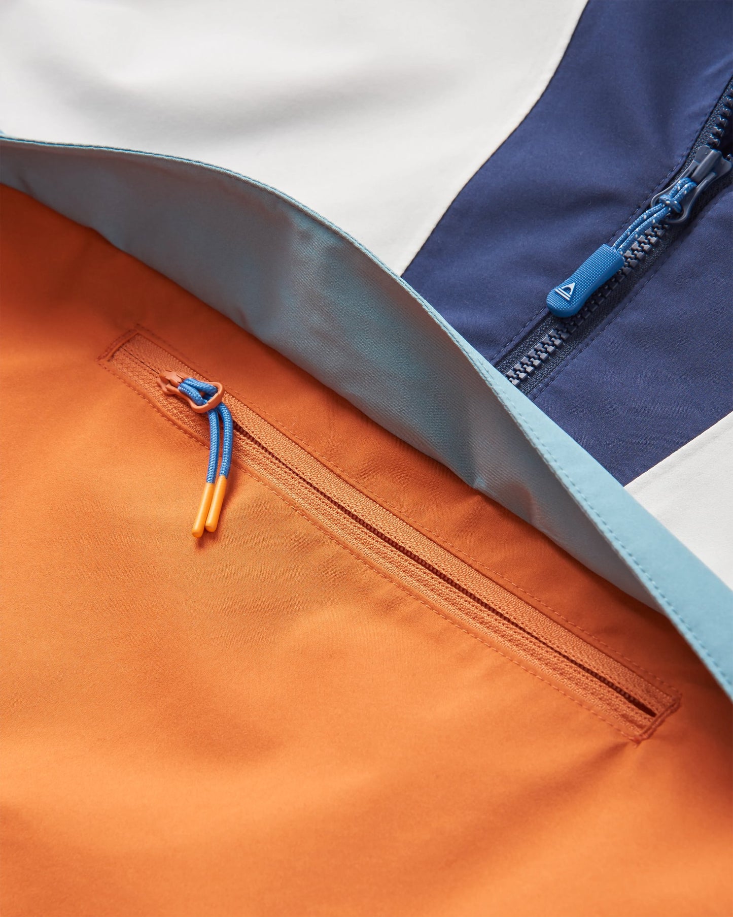 Skyline Recycled Waterproof Anorak - Burnt Orange/Birch - Flatlay
