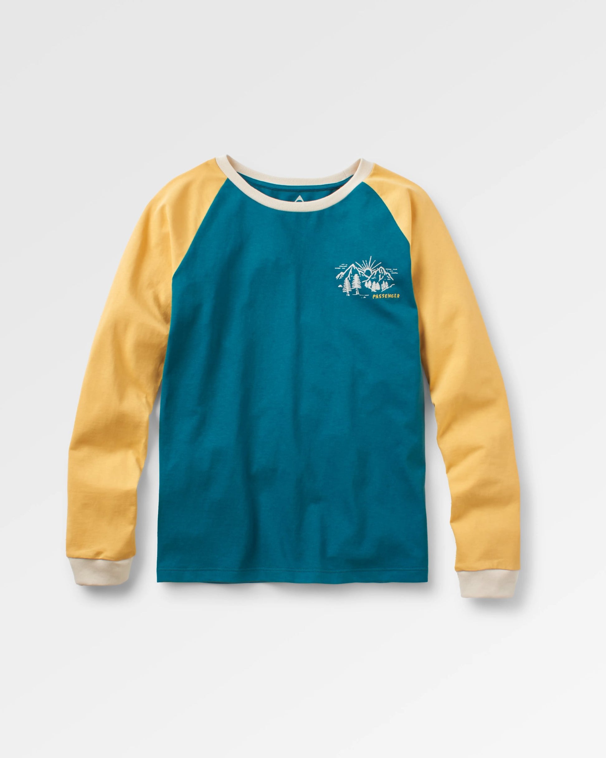 Riser Recycled LS T-Shirt - Blue Coral - Flatlay
