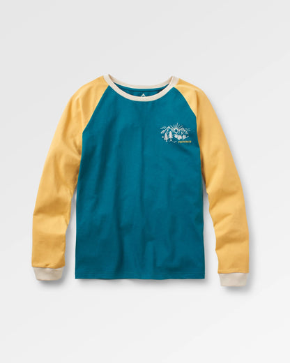 Riser Recycled LS T-Shirt - Blue Coral - Flatlay