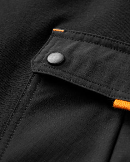 Travel Pocket Relaxed Fit T-Shirt - Black - Flatlay