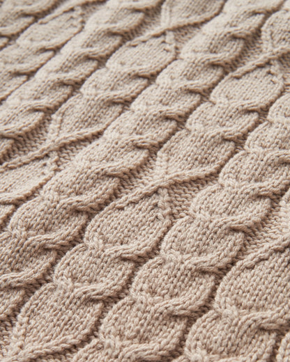 Homely Short Sleeve Knitted Jumper - Simply Taupe - Flatlay