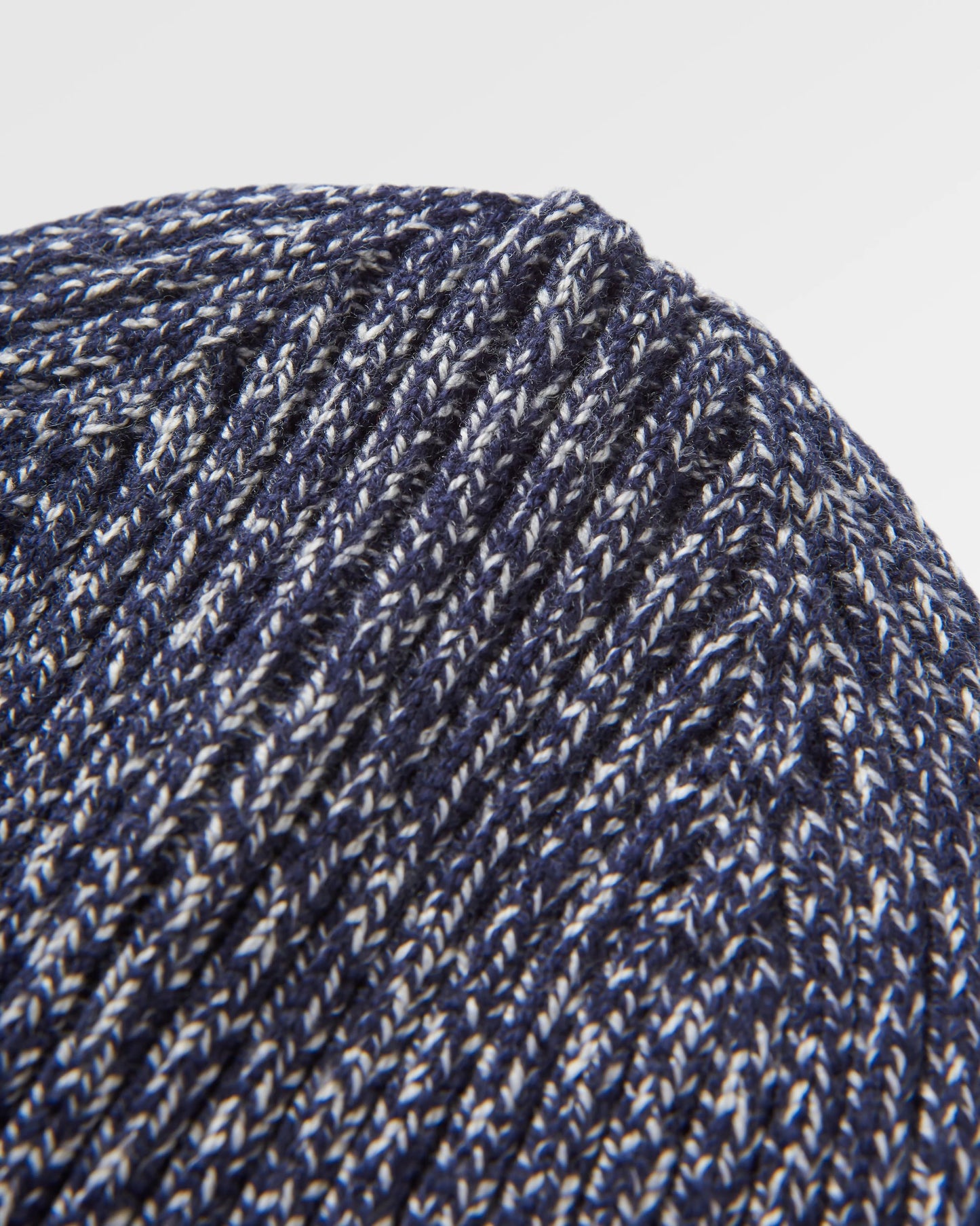 Fisherman Marl Beanie - Rich Navy - Flatlay