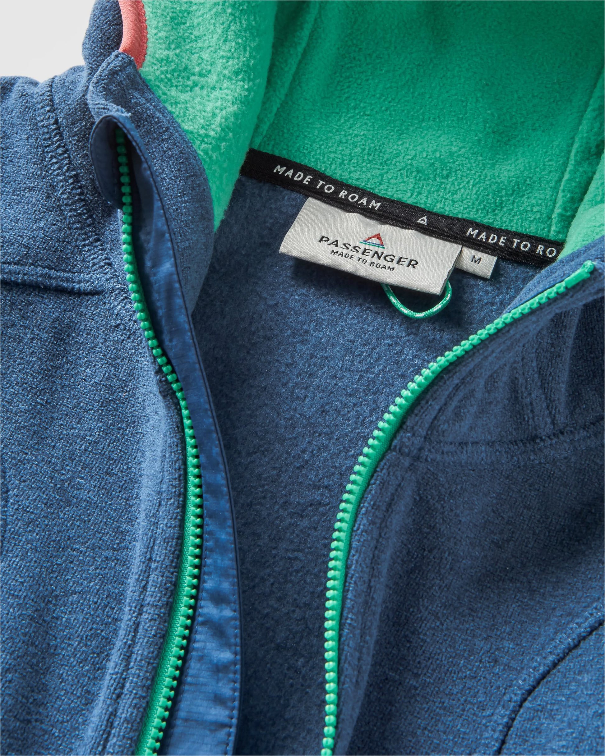 Pinegrove Recycled Polartec® Fleece Hoodie - Dark Denim Marl - Flatlay