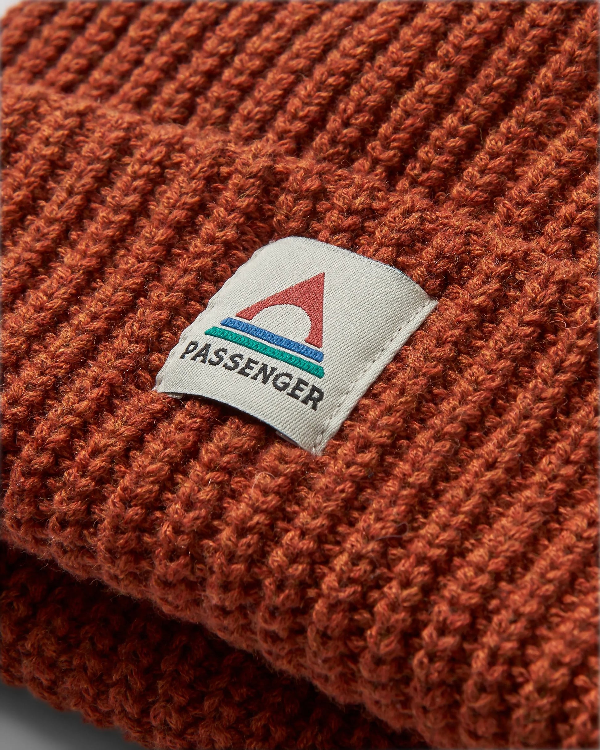 Beechwood Fleece Lined Recycled Beanie - Baked Clay - Flatlay