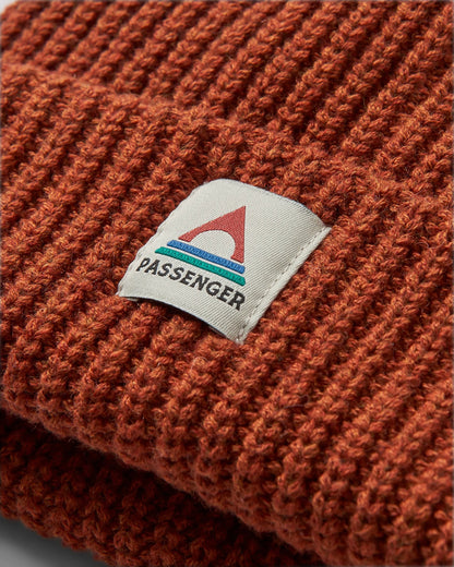 Beechwood Fleece Lined Recycled Beanie - Baked Clay - Flatlay