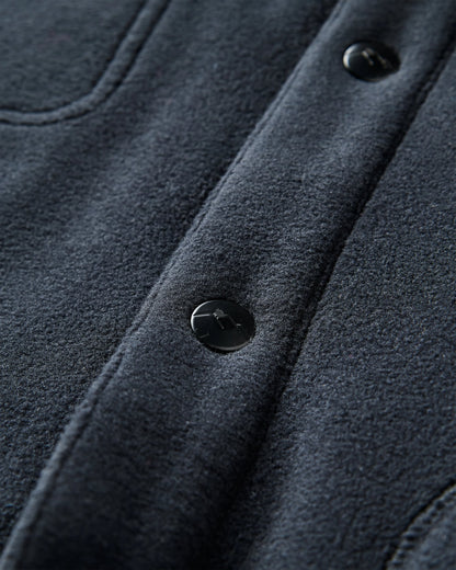 Adapt Fleece Overshirt - Black - Flatlay