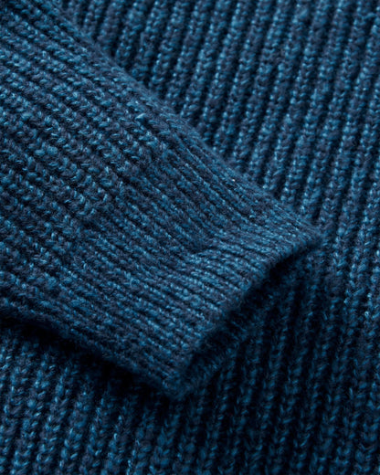 Fog Recycled Knitted Jumper - Rich Navy - Flatlay