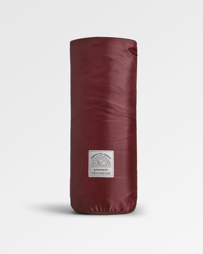 Travel Recycled Ripstop Blanket - Wine - Flatlay
