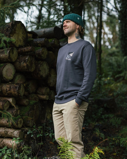 Waves & Trees Organic Cotton Sweatshirt - Charcoal